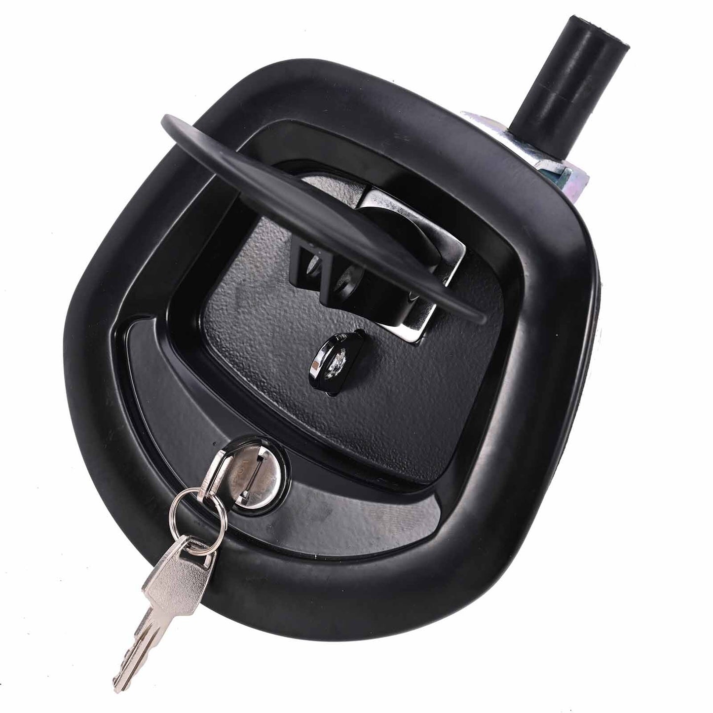 Black Power Operated Central Locking Handle Whale Tail Lock Recessed Folding 12V