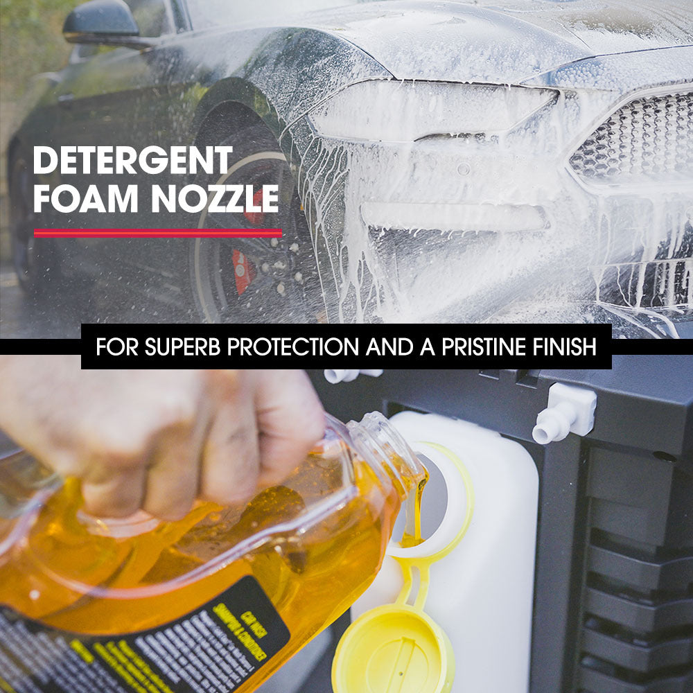 JET-USA RX535 Electric High Pressure Washer, 2600PSI 2 Nozzles, Brush Head, Deck Cleaner, Detergent Bottle