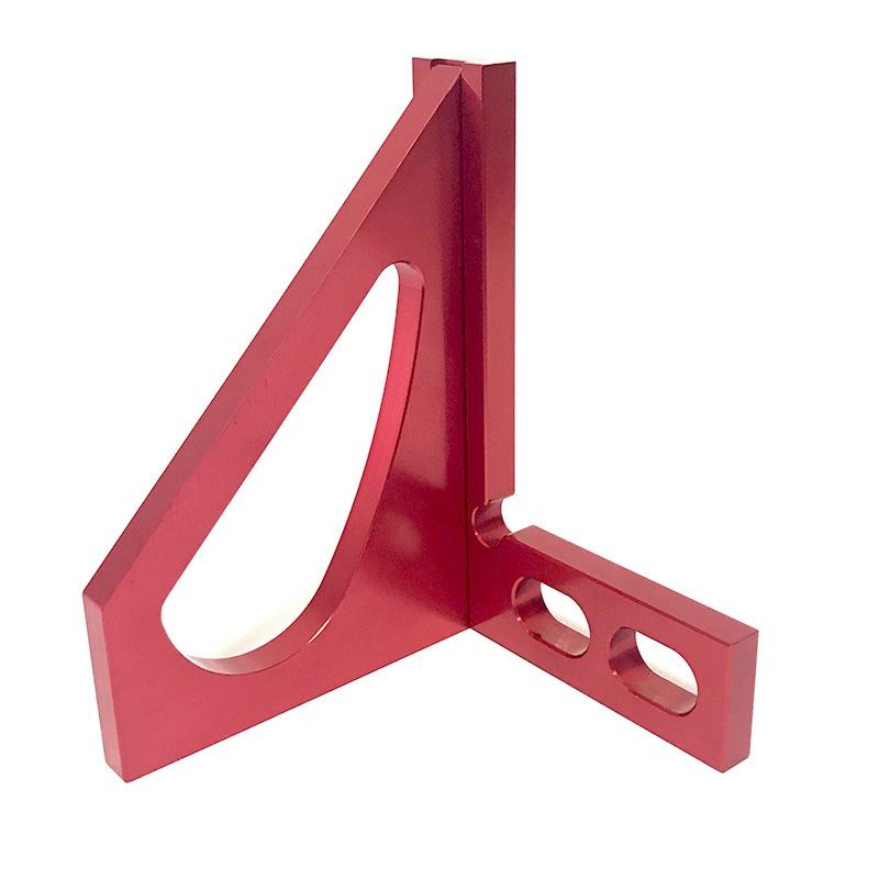 Aluminum Alloy 90 Degree Square Multi-function Ruler for Woodworking