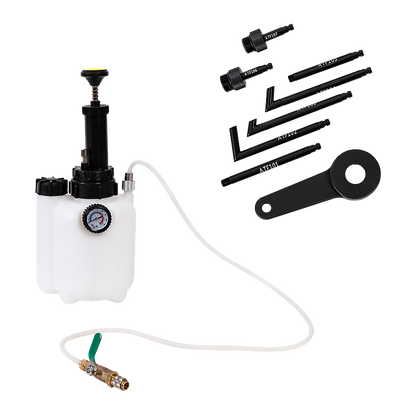 3L Transmission Oil Filling System Fluid Pump Manual Tool With 8pc ATF Adaptors