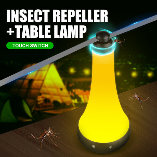 Multifunctional Fly Repeller Fan with LED Light - Rechargeable Outdoor Hanging Mosquito Repellent Fan