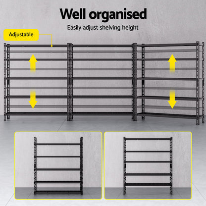 3 x 1.8M Giantz Garage Shelving Warehouse Rack